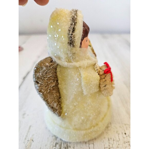 Midwest Cannon teena flanner angel cherub chorus glitter statue figurine Xmas de - Picture 5 of 9